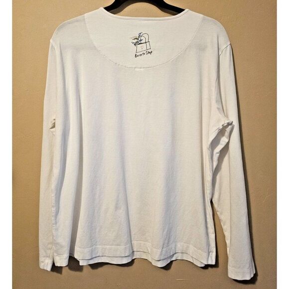 Chico's Chat-Tees Women's Graphic T-Shirt Size 3 "Born to Shop" Design - Picture 3 of 5